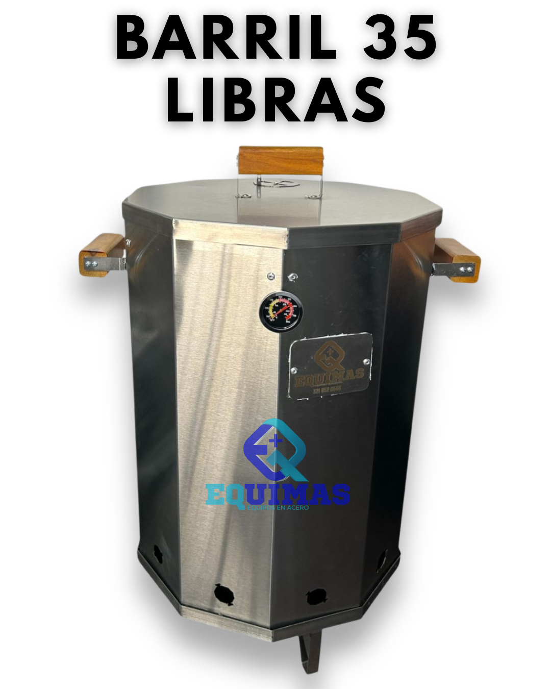 BARRIL EN ACERO INOXIDABLE DE 35 LIBRAS