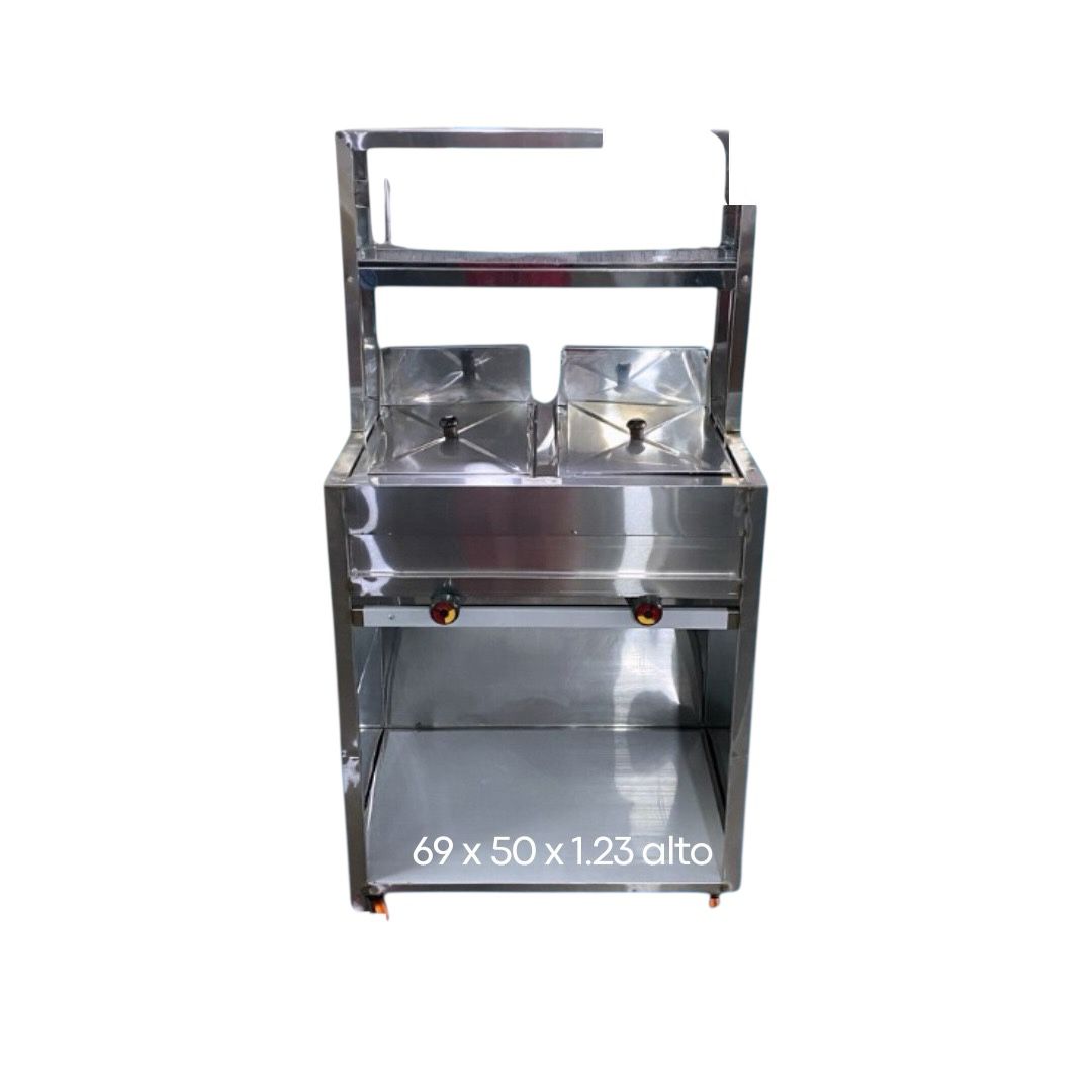 MODULO DOBLE FREIDOR CON VITRINA