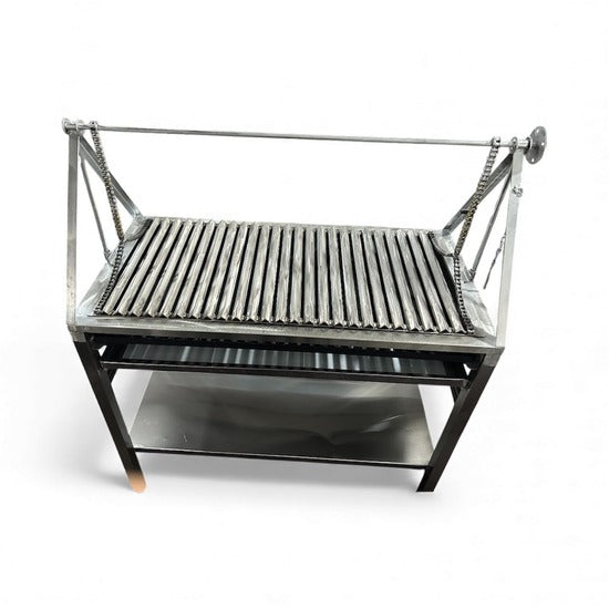 ASADOR A CARBON TIPO BBQ EN ACERO INOXIDABLE