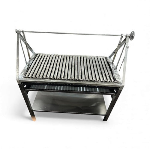 ASADOR A CARBON TIPO BBQ EN ACERO INOXIDABLE
