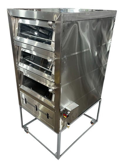 HORNO 3 CAMARAS ACERO INOX CORTO
