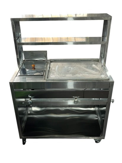 MODULO FREIDOR + PLANCHA EN ACERO INOX