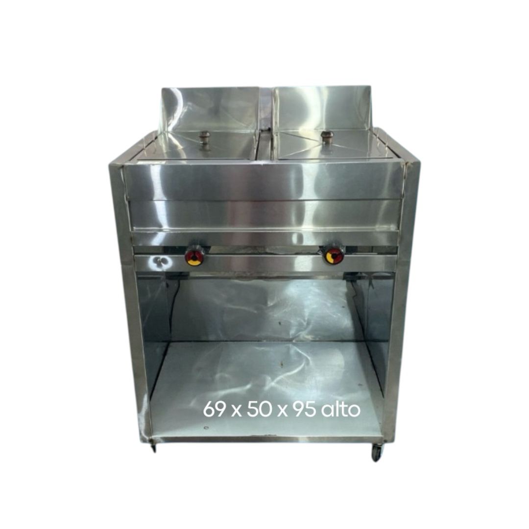 MODULO DOBLE FREIDOR EN ACERO INOX