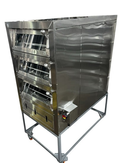 HORNO 3 CAMARAS LARGO ACERO INOXIDABLE