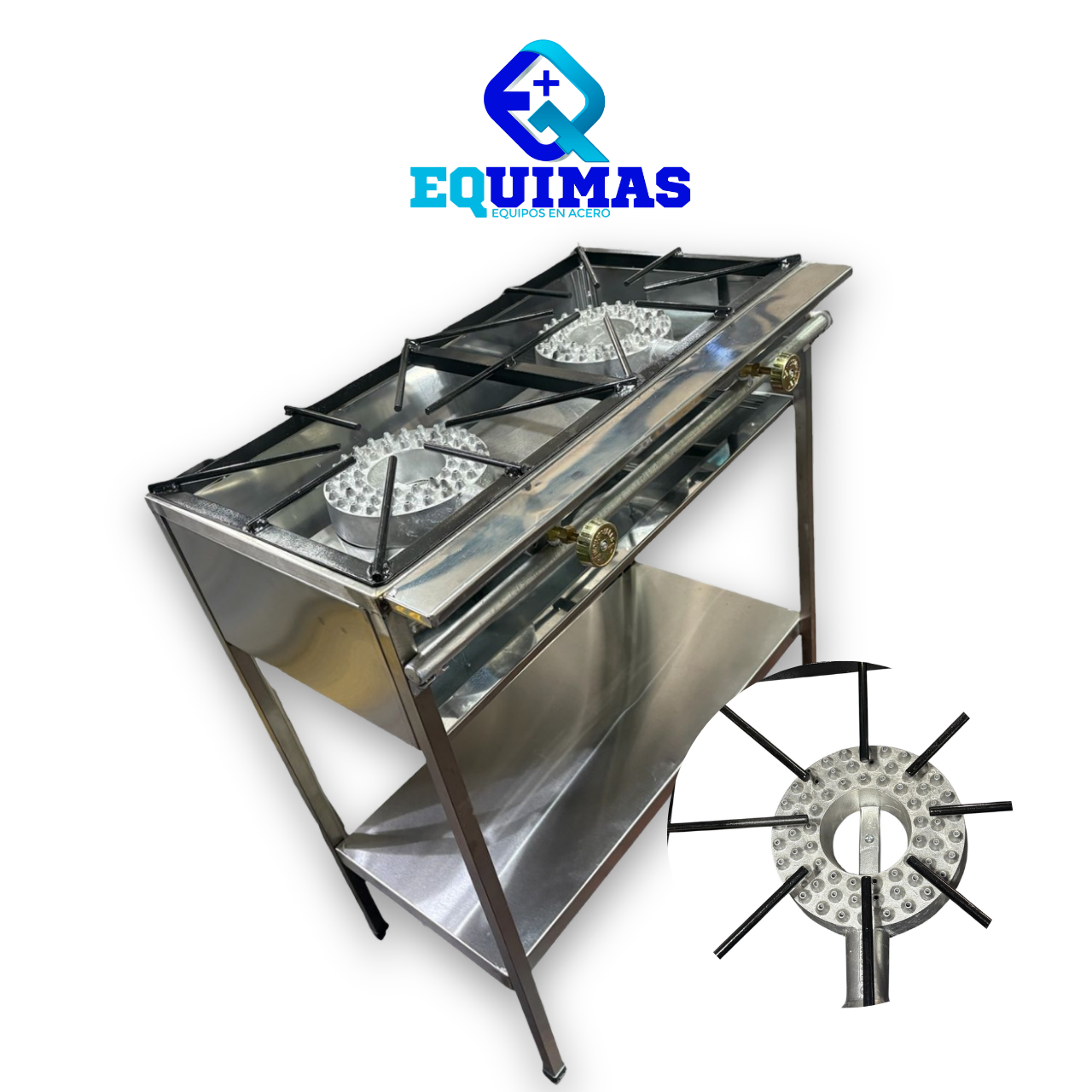 ESTUFA 2 PUESTOS EN ACERO SEMI INDUSTRIAL